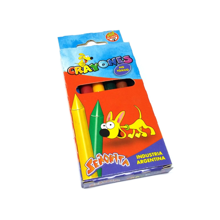 Lapices Crayones De Cera X12 Colores Señorita